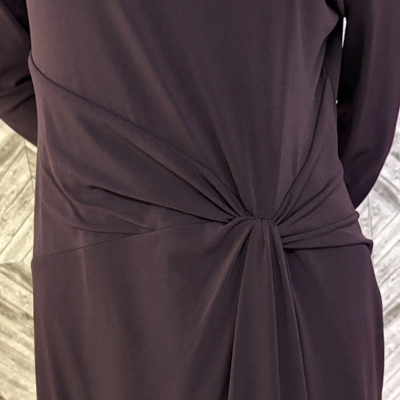 Michael Kors dark purple Long Sleeve Knot Dress, size large - Picture 6 of 12